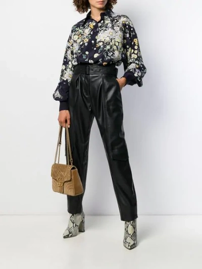 Shop Givenchy Floral Print Shirt In Blue