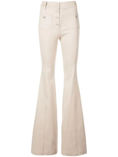 Shop Alexis Helene Flared Jeans In Neutrals