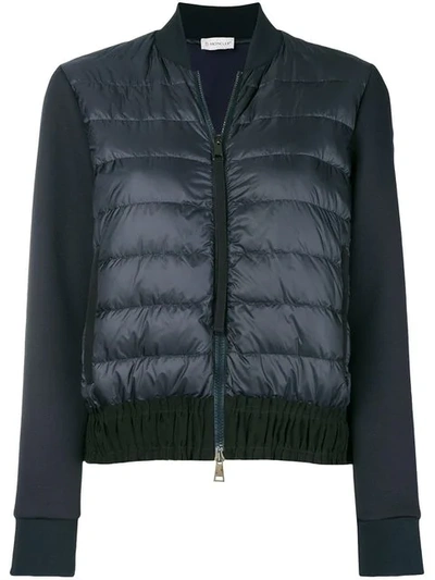 Shop Moncler Zipped Padded Jacket In Blue