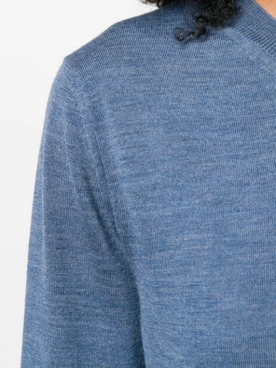 Shop Maison Margiela Thumb-hole Jumper In Blue