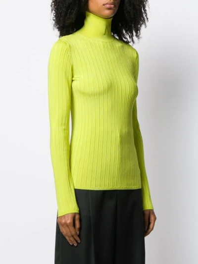 Shop Nina Ricci Logo Embroidered Turtleneck Sweater In Green