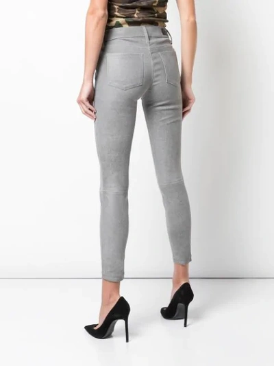 Shop Rta Madrid Skinny Trousers In Grey