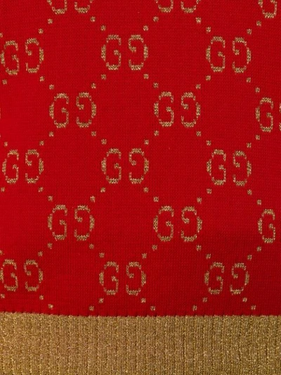 Shop Gucci Gg Lurex Knit Jumper - Red
