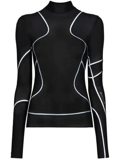 Shop Alyx Reflective-trim Mesh Top In Black