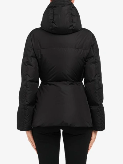 Shop Prada Hooded Puffer Jacket - Black