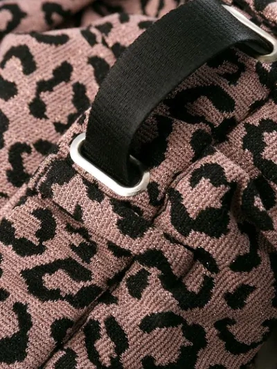 Shop White Sand Cropped Leopard Print Trousers In Pink