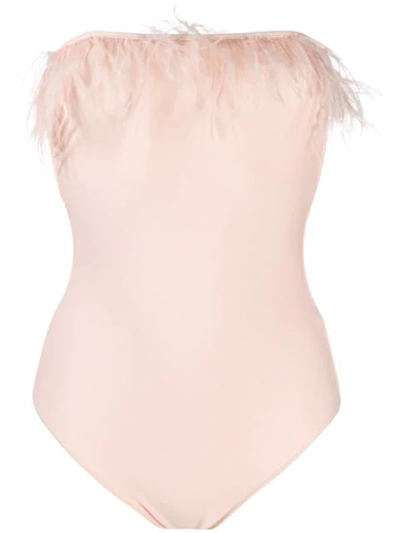 Shop Oseree Plumage One-piece In Pink