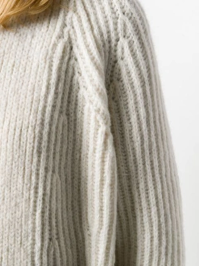 Shop Laneus Ribbed Knit Cardi-coat In White