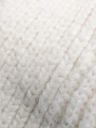 Shop Laneus Ribbed Knit Cardi-coat In White