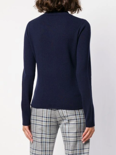 Shop Allude Roll Neck Sweater - Blue