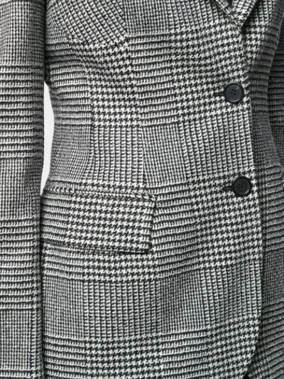 Shop Ermanno Scervino Slim-fit Houndstooth Blazer In G3500 Black White