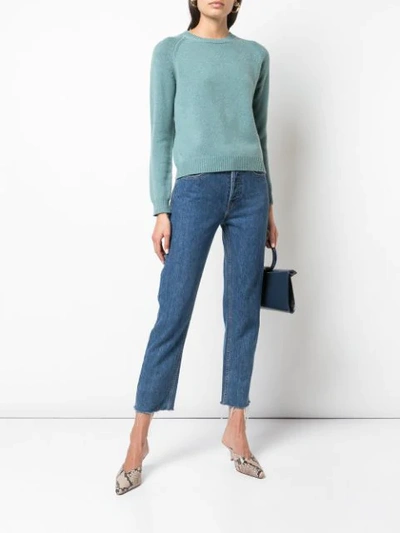 Shop Alexandra Golovanoff Knitted Sweatshirt In Green