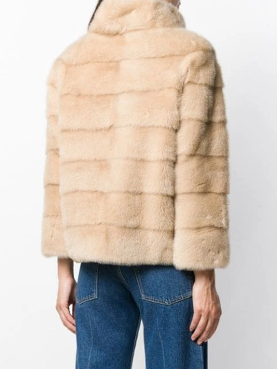 SIMONETTA RAVIZZA MINK FUR COAT - 大地色