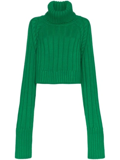 Shop Matthew Adams Dolan Oversized Roll-neck Sweater - Green