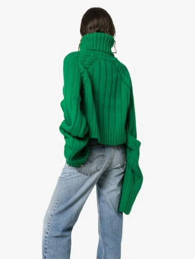 Shop Matthew Adams Dolan Oversized Roll-neck Sweater - Green
