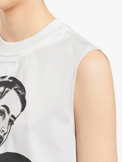 Shop Prada Eva Comics Print Top - Grey