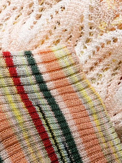 Shop Missoni Patterned Knit Cardigan In Neutrals