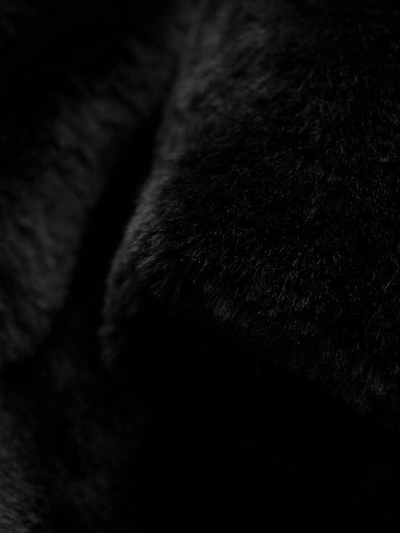 Shop Herno Faux Fur Coat In Black