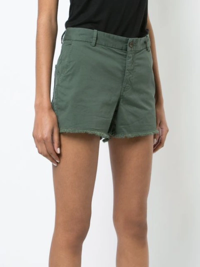 Shop Nili Lotan Frayed Hem Shorts - Green