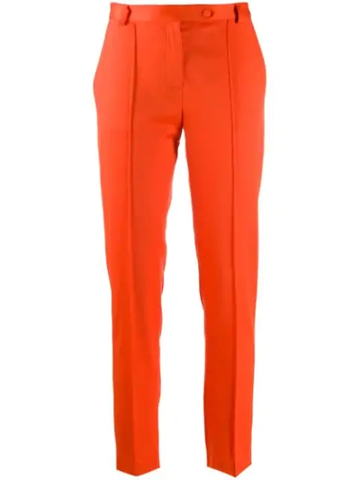 Shop Styland Slim Fit Trousers In Orange