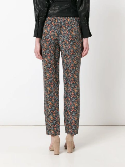 Shop Isabel Marant Floral Print Trousers In Black