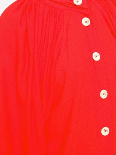 Shop A.w.a.k.e. Wide Sleeved Blouse In Red
