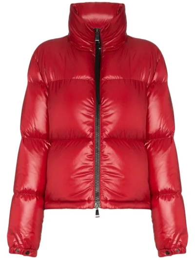 Shop Moncler Rimac Padded Coat In Red