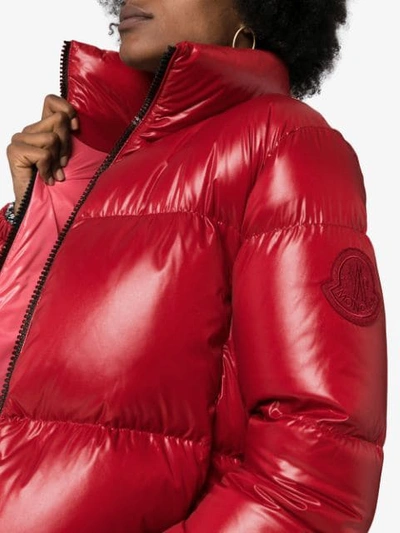 Shop Moncler Rimac Padded Coat In Red