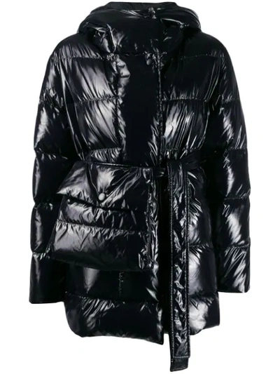 Shop Bacon Hooded Padded Jacket In Black