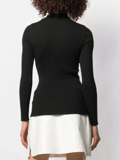 Shop Courrèges Turtleneck Sweatshirt In Black