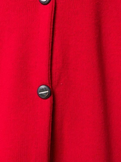 Shop Marni Long V-neck Cardigan In Red