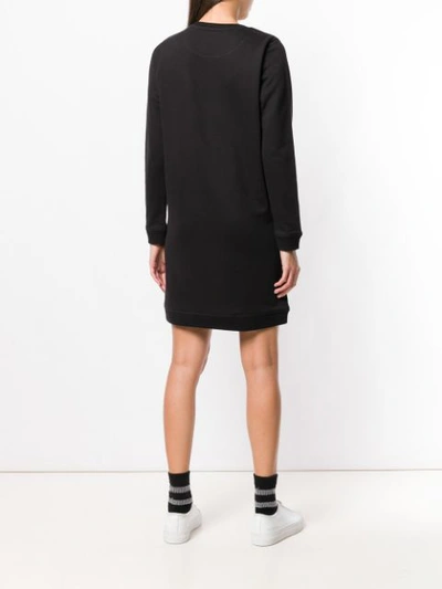Shop Nil & Mon Appliqué Detail Sweater Dress In Black