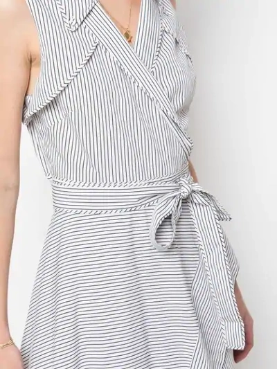 Shop Diane Von Furstenberg Striped Wrap Dress In White