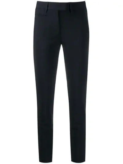 Shop Dondup Slim Fit Tailored Trousers In Blue