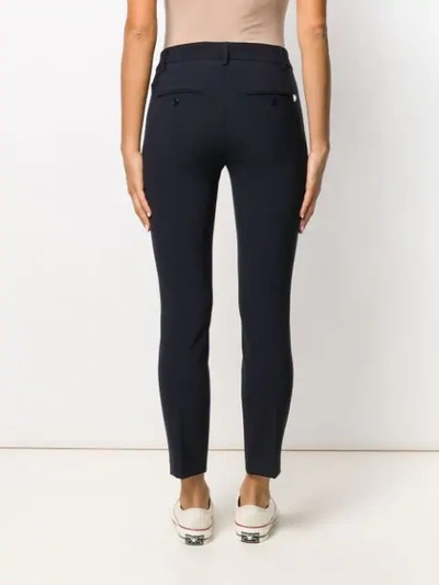 Shop Dondup Slim Fit Tailored Trousers In Blue