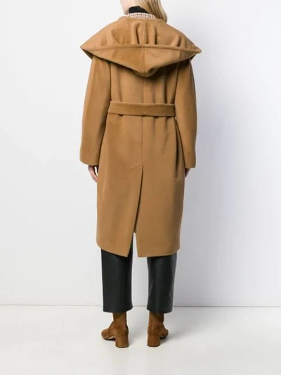 Shop Tagliatore Wool Double Breasted Coat In Brown