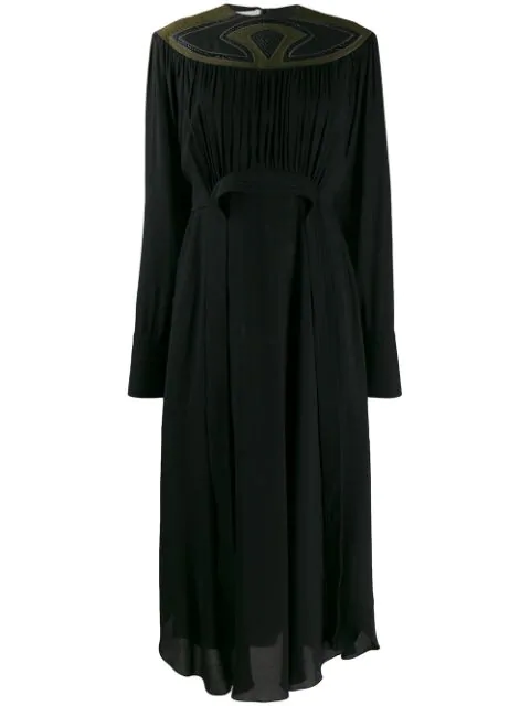 Stella Mccartney Panelled Neckline Dress In Black | ModeSens