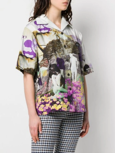 PRADA ABSTRACT PRINT SHIRT - 大地色