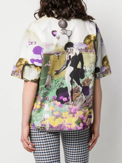 Shop Prada Abstract Print Shirt In Neutrals