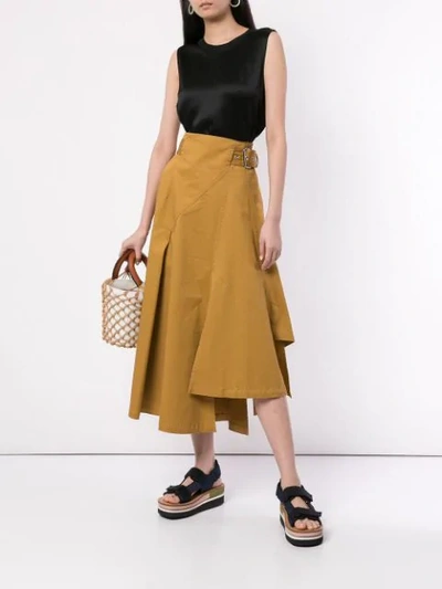 Shop 3.1 Phillip Lim Belted Skirt In Yellow