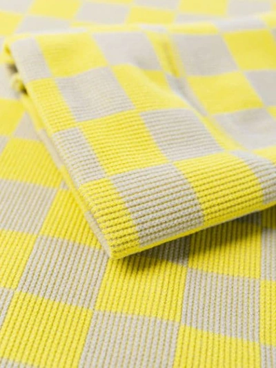 Shop Off-white Bubble Check T-shirt In Yellow