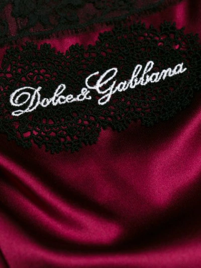 Shop Dolce & Gabbana Lace Trimmed Camisole - Pink