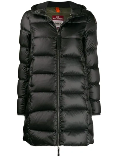 Shop Parajumpers Hooded Padded Jacket In Black