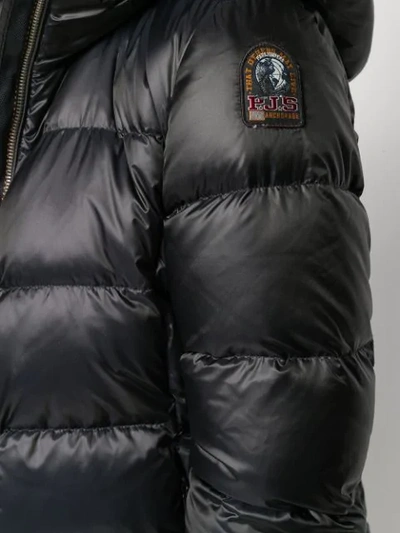 Shop Parajumpers Hooded Padded Jacket In Black