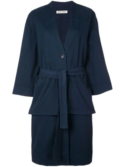 Shop Henrik Vibskov Kerry Single-breasted Coat In Blue