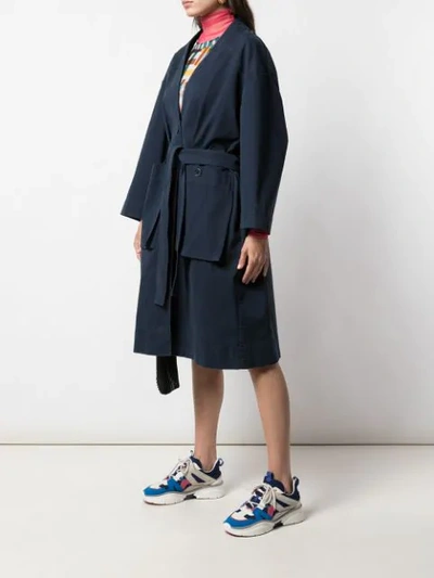 Shop Henrik Vibskov Kerry Single-breasted Coat In Blue