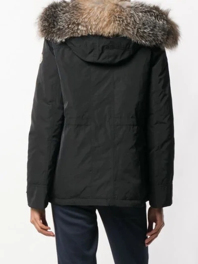 Shop Moncler Short Parka In 999 Black