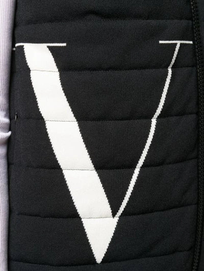 Shop Valentino Vltn Padded Gilet In Black