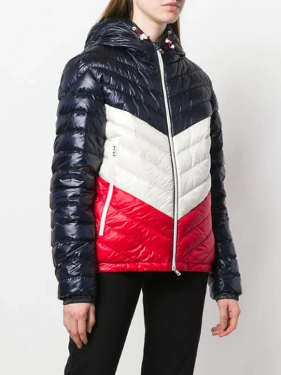 Shop Moncler Zipped Padded Jacket In Blue