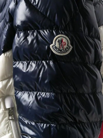 Shop Moncler Zipped Padded Jacket In Blue